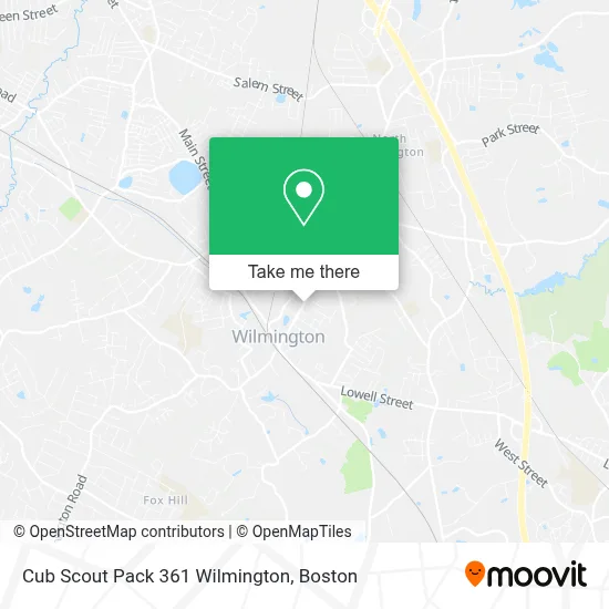Cub Scout Pack 361 Wilmington map