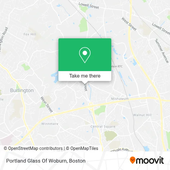 Portland Glass Of Woburn map