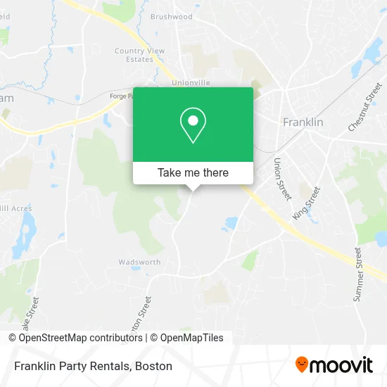 Franklin Party Rentals map