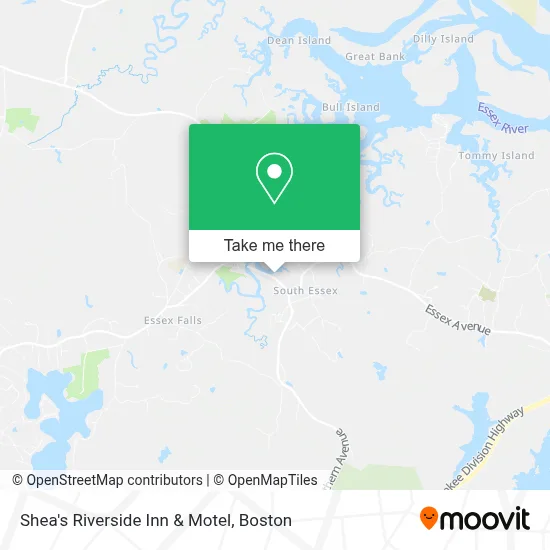 Shea's Riverside Inn & Motel map