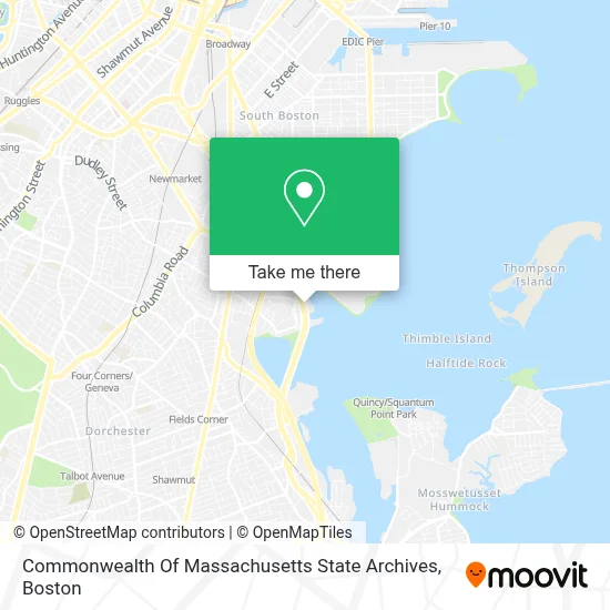 Commonwealth Of Massachusetts State Archives map