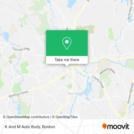K And M Auto Body map