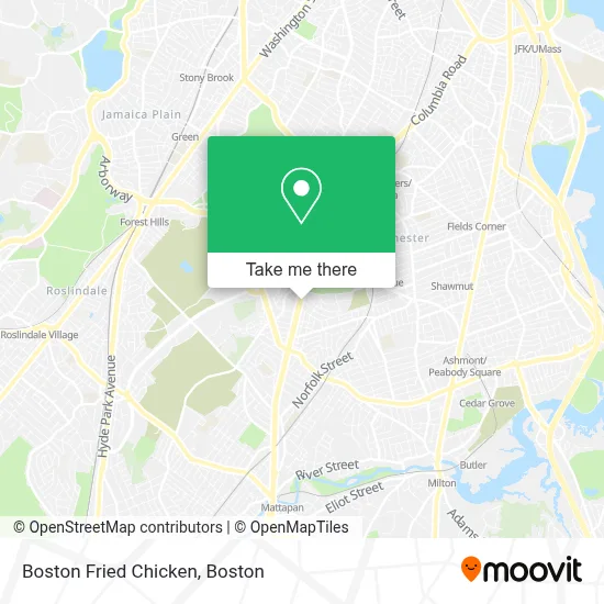 Boston Fried Chicken map
