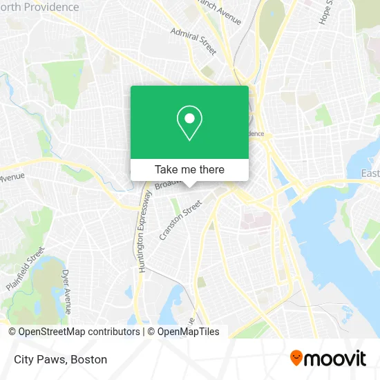 City Paws map