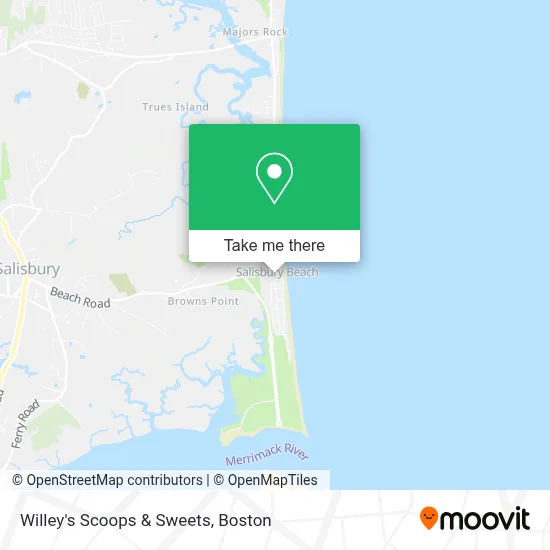 Willey's Scoops & Sweets map