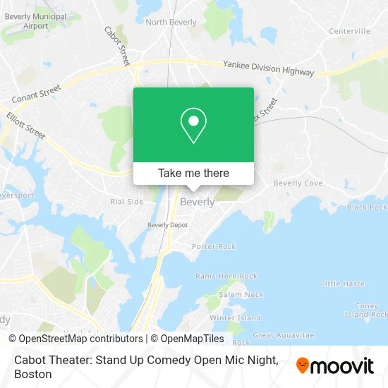 Cabot Theater: Stand Up Comedy Open Mic Night map