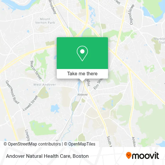 Andover Natural Health Care map