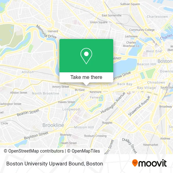 Boston University Upward Bound map