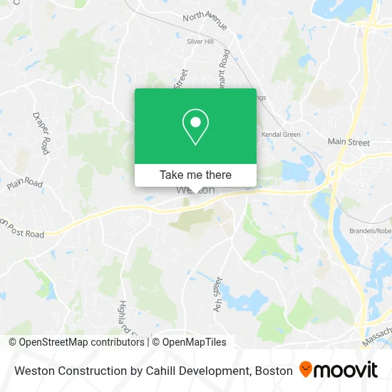Weston Construction by Cahill Development map