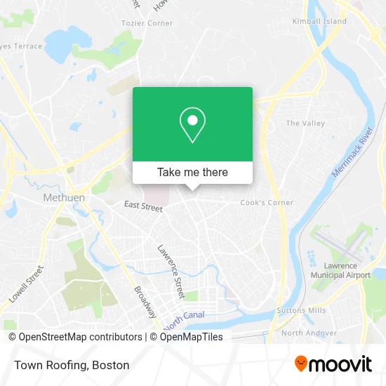 Town Roofing map