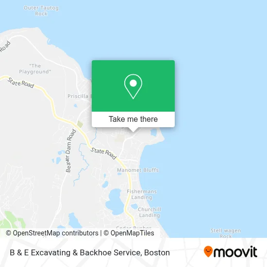 B & E Excavating & Backhoe Service map