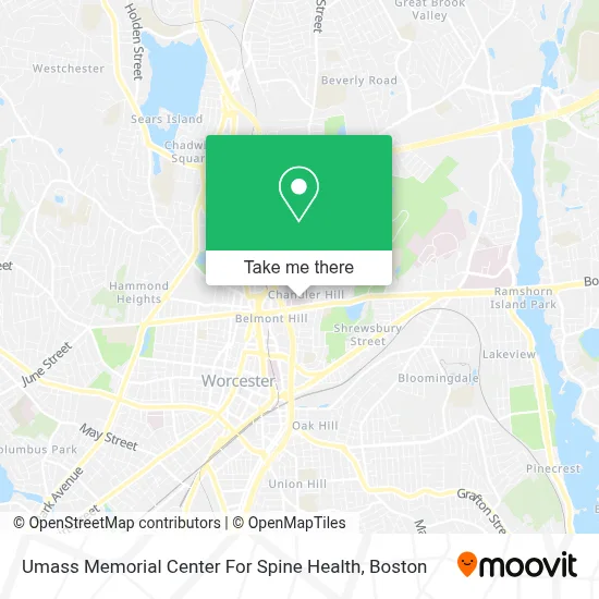 Umass Memorial Center For Spine Health map