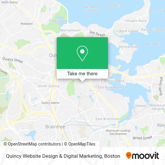Quincy Website Design & Digital Marketing map