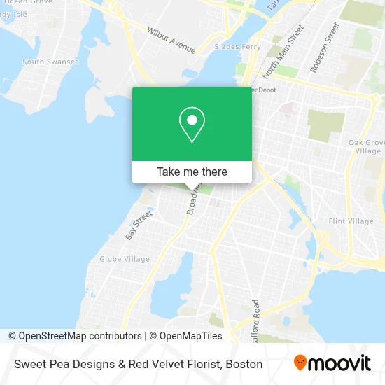 Sweet Pea Designs & Red Velvet Florist map