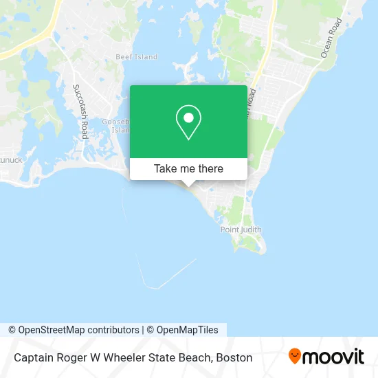 Captain Roger W Wheeler State Beach map
