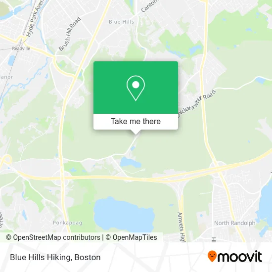 Blue Hills Hiking map