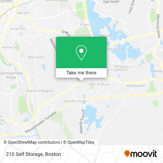 210 Self Storage map