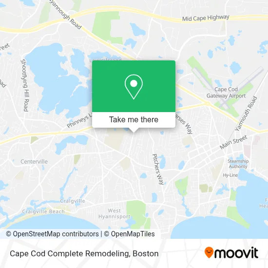 Cape Cod Complete Remodeling map
