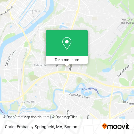 Christ Embassy Springfield, MA map