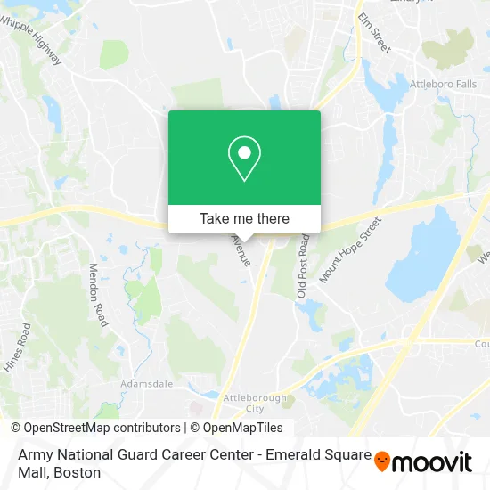 Army National Guard Career Center - Emerald Square Mall map