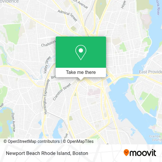 Newport Beach Rhode Island map