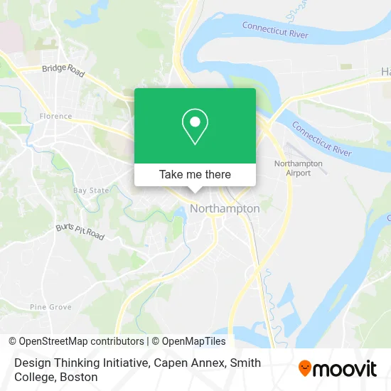 Design Thinking Initiative, Capen Annex, Smith College map