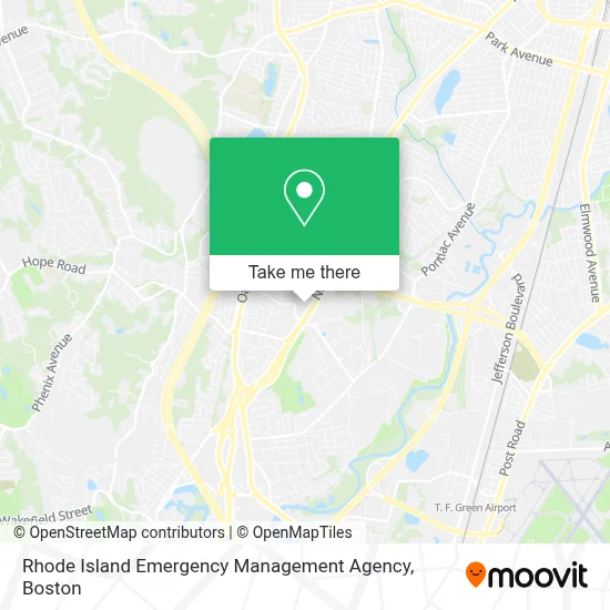 Rhode Island Emergency Management Agency map