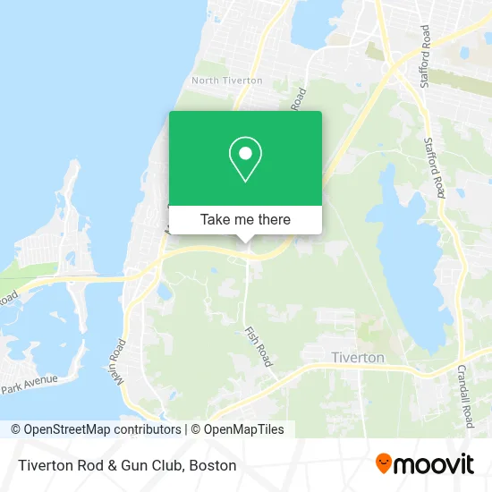 Tiverton Rod & Gun Club map