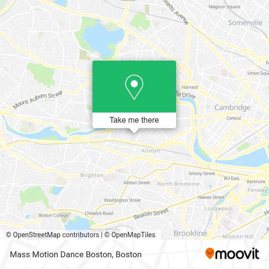 Mass Motion Dance Boston map
