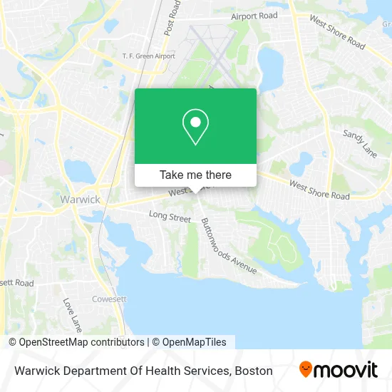 Warwick Department Of Health Services map