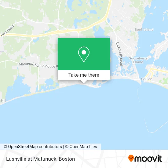 Lushville at Matunuck map