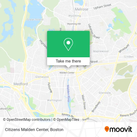 Citizens Malden Center map