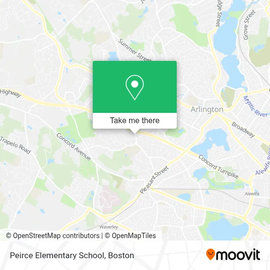 Peirce Elementary School map