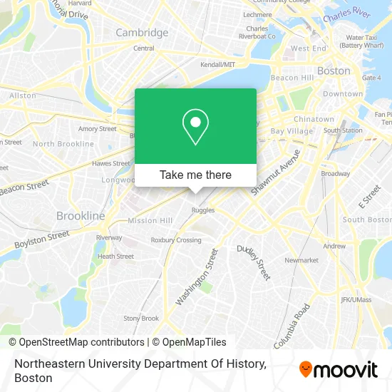 Northeastern University Department Of History map