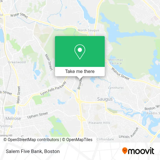 Salem Five Bank map
