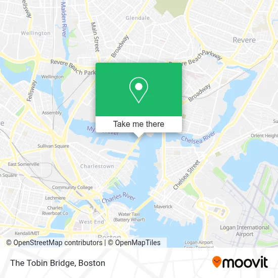 The Tobin Bridge map