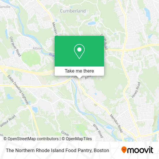 The Northern Rhode Island Food Pantry map