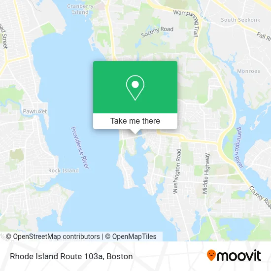 Rhode Island Route 103a map