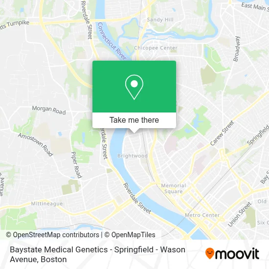 Baystate Medical Genetics - Springfield - Wason Avenue map