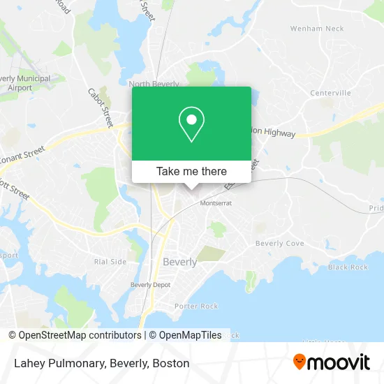 Lahey Pulmonary, Beverly map