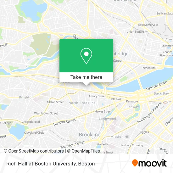 Rich Hall at Boston University map