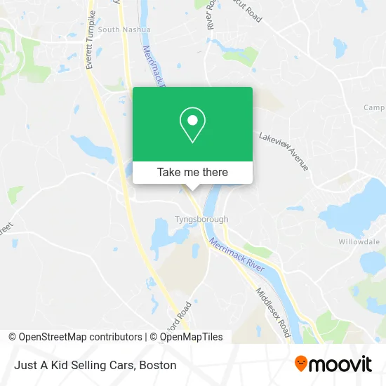 Just A Kid Selling Cars map