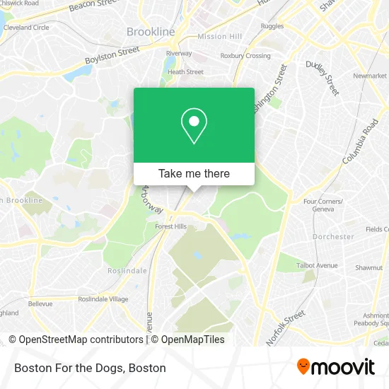 Boston For the Dogs map