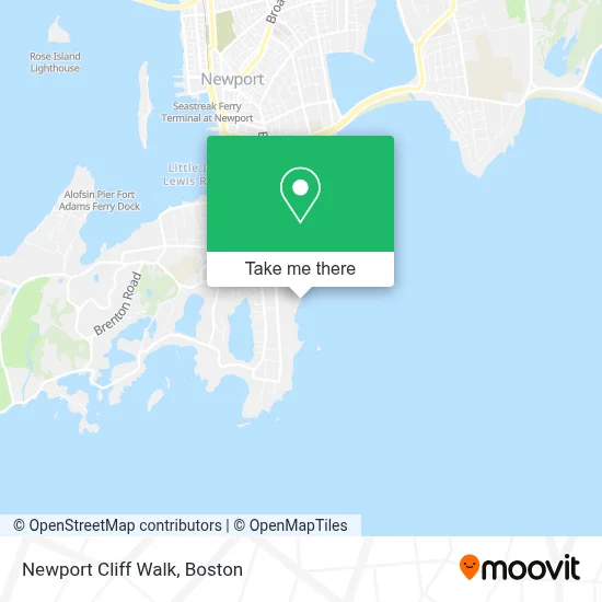 Newport Cliff Walk map