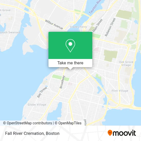 Fall River Cremation map