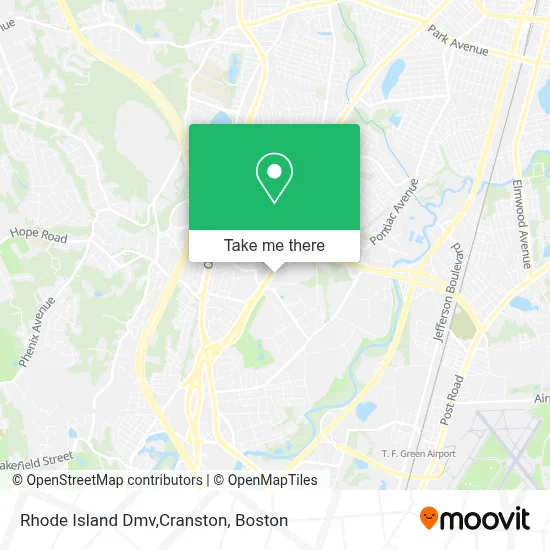 Rhode Island Dmv,Cranston map