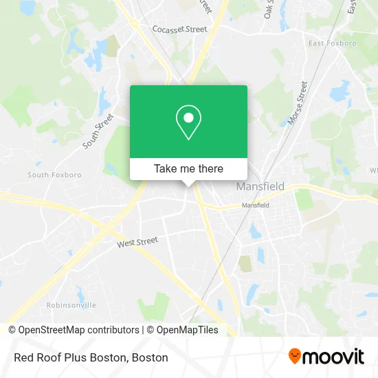 Red Roof Plus Boston map