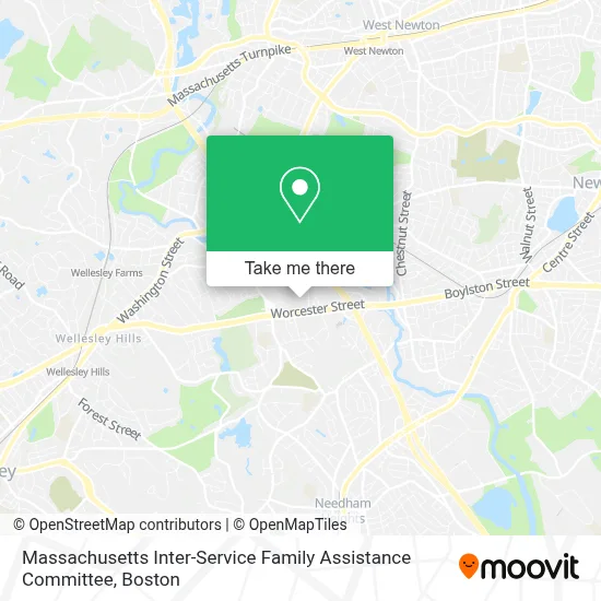 Massachusetts Inter-Service Family Assistance Committee map
