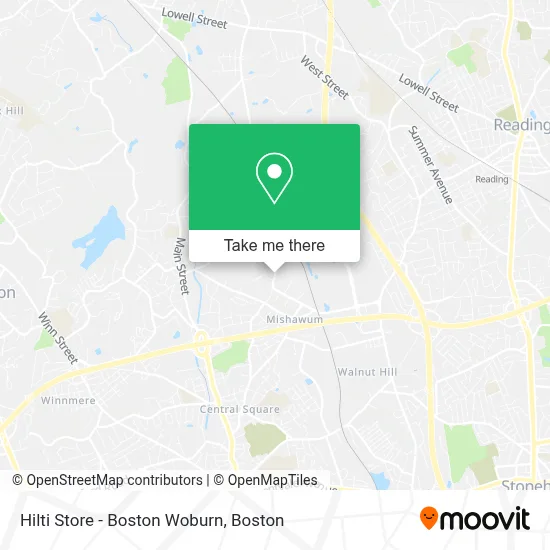 Hilti Store - Boston Woburn map