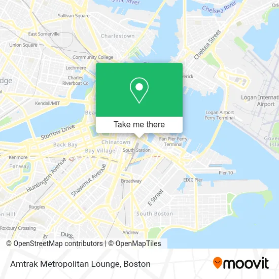 Amtrak Metropolitan Lounge map
